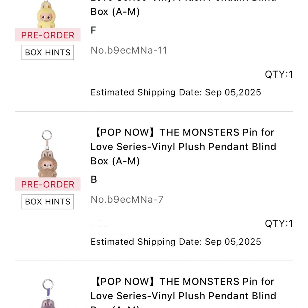 Pop Mart THE MONSTERS Pin for Love Labubu Blind Box, Letter “B” ** UNOPENED ** - Picture 9 of 9